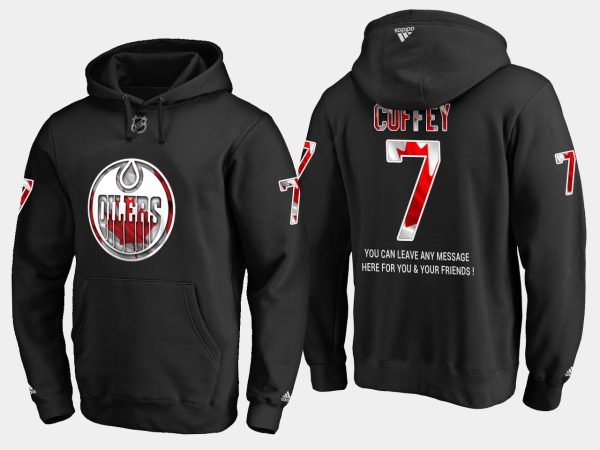 Stunning Oilers #7 Paul Coffey NHL Banner Wave Usa Flag Black Hoodie