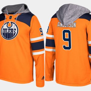 Exquisite Oilers #9 Glenn Anderson Orange Name And Number Hoodie