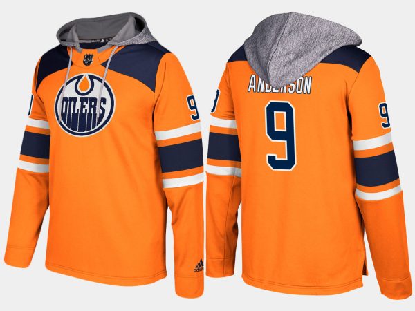 Exquisite Oilers #9 Glenn Anderson Orange Name And Number Hoodie