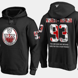First - rate Oilers #93 Ryan Nugent NHL Banner Wave Usa Flag Black Hoodie