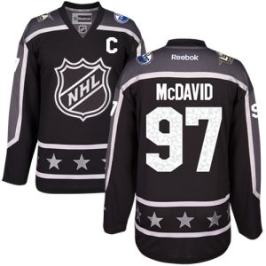 Exquisite Oilers #97 Connor McDavid Black 2017 All Star Pacific Division Stitched NHL Jersey