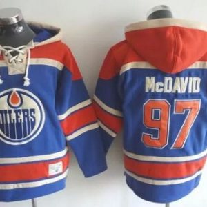 Splendid Oilers #97 Connor McDavid Light Blue Sawyer Hooded Sweatshirt Stitched NHL Jersey