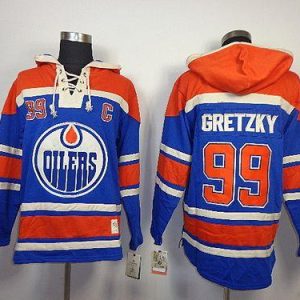 Superior Oilers #99 Wayne Gretzky Light Blue Sawyer Hooded Sweatshirt Stitched NHL Jersey