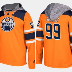 First - rate Oilers #99 Wayne Gretzky Orange Name And Number Hoodie