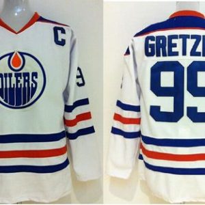 Gorgeous Oilers Wayne Gretzky #99 Stitched White CCM Throwback NHL Jersey
