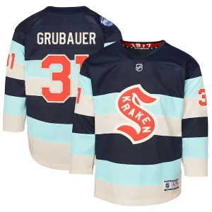 Magnificent Philipp Grubauer Seattle Kraken Preschool 2024 NHL Winter Classic Premier Player Jersey   Deep Sea Blue