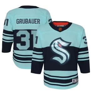 Superior Philipp Grubauer Seattle Kraken Youth Special Edition 2.0 Premier Player Jersey   Teal