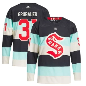 Superior Philipp Grubauer Seattle Kraken adidas 2024 NHL Winter Classic Primegreen Authentic Player Jersey   Deep Sea Blue