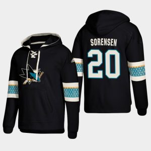 Exceptional San Jose Sharks #20 Marcus Sorensen Black adidas Lace Up Pullover Hoodie