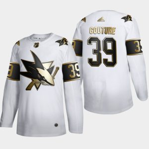 Splendid San Jose Sharks #39 Logan Couture Men's Adidas White Golden Edition Limited Stitched NHL Jersey