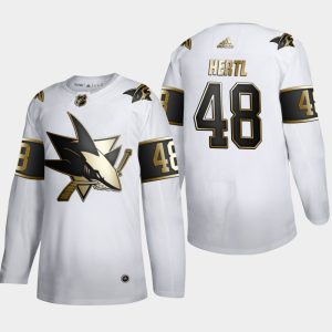 Magnificent San Jose Sharks #48 Tomas Hertl Men's Adidas White Golden Edition Limited Stitched NHL Jersey
