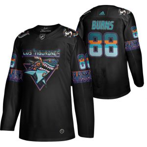 Magnificent San Jose Sharks #88 Brent Burns Men's Adidas 2020 Los Tiburones Limited NHL Jersey Black