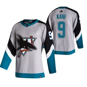 Splendid San Jose Sharks #9 Evander Kane Grey Men's Adidas 2020 21 Reverse Retro Alternate NHL Jersey