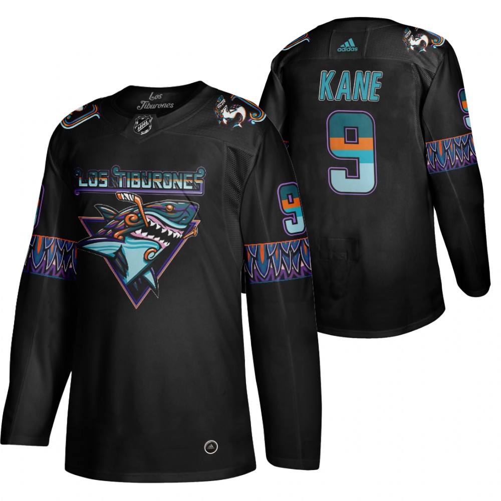 First - rate San Jose Sharks #9 Evander Kane Men's Adidas 2020 Los Tiburones Limited NHL Jersey Black