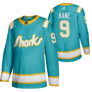 First - rate San Jose Sharks #9 Evander Kane Men's Adidas 2020 Throwback Authentic Player NHL Jersey Teal