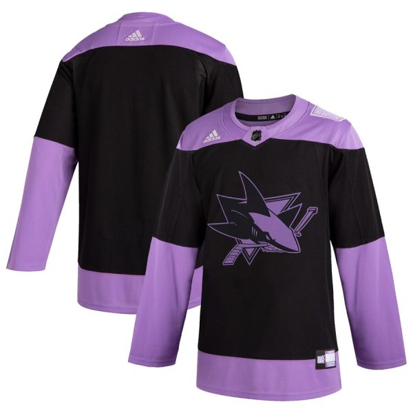 Magnificent San Jose Sharks Adidas Hockey Fights Cancer Practice Jersey Black