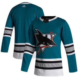 Magnificent San Jose Sharks adidas 30th Anniversary Authentic Jersey   Teal