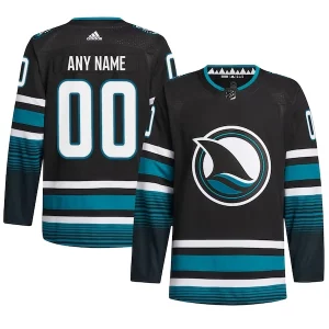 Outstanding San Jose Sharks adidas Alternate Primegreen Authentic Custom Jersey   Black
