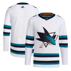 Exceptional San Jose Sharks adidas Men's Away Primegreen Authentic Jersey   White