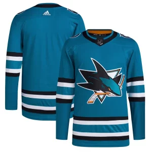 Outstanding San Jose Sharks adidas Men's Home Primegreen Authentic Jersey   Teal