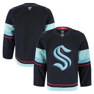 Stunning Seattle Kraken Home Authentic Pro Jersey   Deep Sea Blue