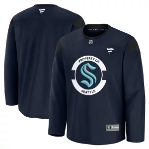 Stunning Seattle Kraken Team Practice Jersey   Deep Sea Blue
