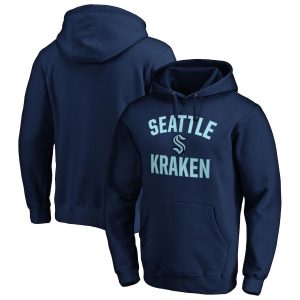 Stunning Seattle Kraken Victory Arch Pullover Hoodie Navy
