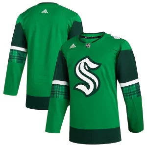 Outstanding Seattle Kraken adidas 2023 St. Patrick's Day Primegreen Authentic Jersey   Kelly Green