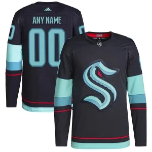 Exquisite Seattle Kraken adidas Home Primegreen Authentic Custom Jersey   Navy