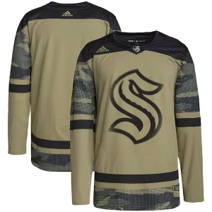 Gorgeous Seattle Kraken adidas Military Appreciation Team Authentic Practice Jersey   Camo