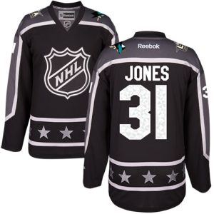 Premium Sharks #31 Martin Jones Black 2017 All Star Pacific Division Women's Stitched NHL Jersey