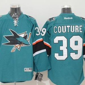 Gorgeous Sharks #39 Logan Couture Teal Stitched NHL Jersey