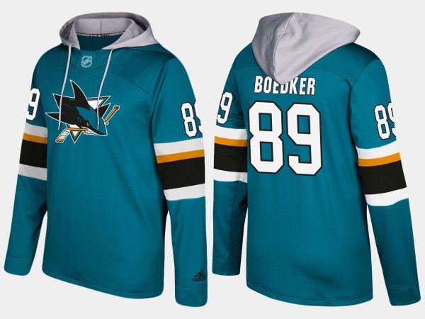 Magnificent Sharks #89 Mikkel Boedker Teal Name And Number Hoodie