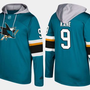 Superior Sharks #9 Evander Kane Teal Name And Number Hoodie