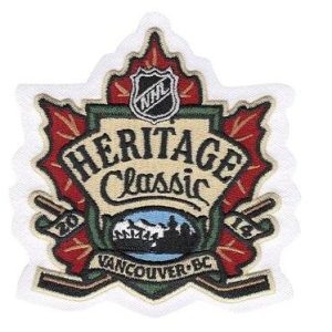 First - rate Stitched NHL 2014 Heritage Classic Game Logo Patch (Vancouver Canucks vs. Ottawa Senators)