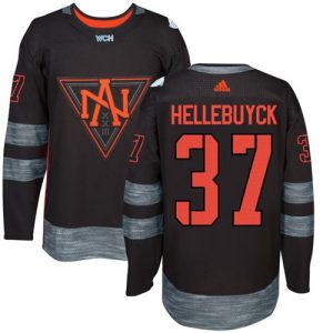 Outstanding Team North America #37 Connor Hellebuyck Black 2016 World Cup Stitched Youth NHL Jersey