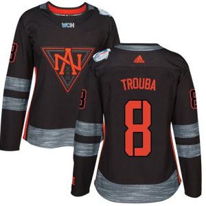 Exceptional Team North America #8 Jacob Trouba Black 2016 World Cup Women's Stitched NHL Jersey
