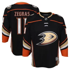 Premium Trevor Zegras Anaheim Ducks Youth Home Premier Player Jersey   Black