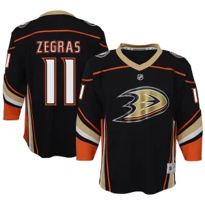 Premium Trevor Zegras Anaheim Ducks Youth Home Replica Player Jersey   Black