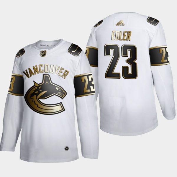 Splendid Vancouver Canucks #23 Alexander Edler Men's Adidas White Golden Edition Limited Stitched NHL Jersey