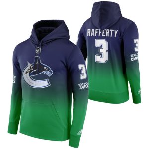 Gorgeous Vancouver Canucks #3 Brogan Rafferty BAdidas Reverse Retro Pullover Hoodie Green