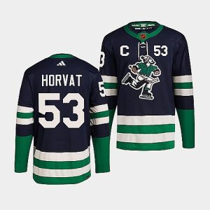 Gorgeous Vancouver Canucks #53 Bo Horvat Men's adidas Reverse Retro 2.0 Authentic Player Jersey   Navy