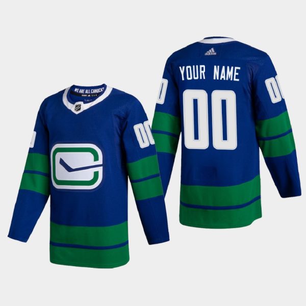 Magnificent Vancouver Canucks Custom Men's Adidas 2020 21 Authentic Player Alternate Stitched NHL Jersey Blue