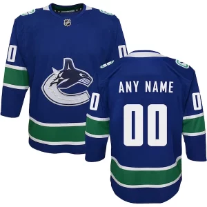 Exquisite Vancouver Canucks Youth Premier Custom Jersey   Blue