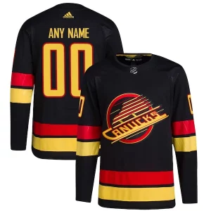 Superior Vancouver Canucks adidas Alternate Primegreen Authentic Custom Jersey   Black