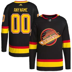 First - rate Vancouver Canucks adidas Alternate Retro Primegreen Authentic Custom Jersey   Black