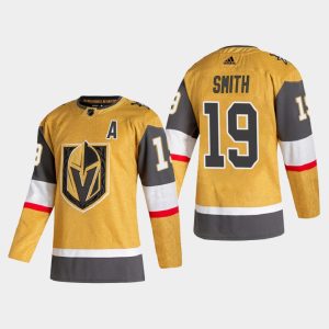 Stunning Vegas Golden Knights #19 Reilly Smith Men's Adidas 2020 21 Authentic Player Alternate Stitched NHL Jersey Gold