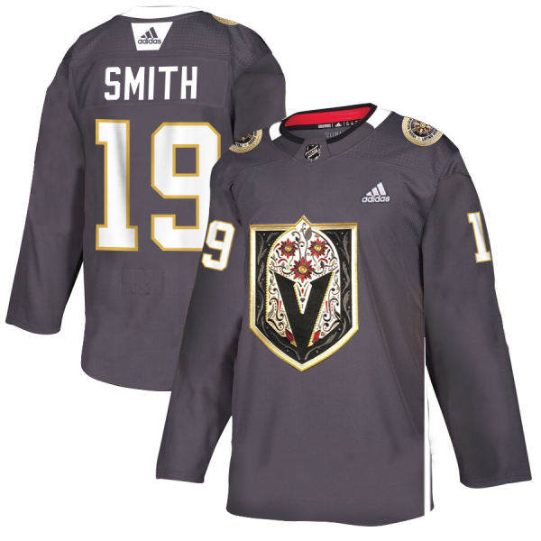 Exquisite Vegas Golden Knights #19 Reilly Smith Men's Grey Adidas Latino Heritage Night Stitched NHL Jersey