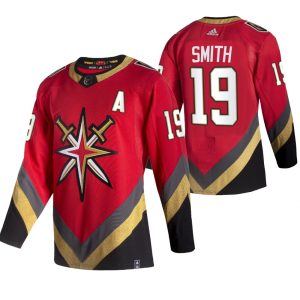 Superior Vegas Golden Knights #19 Reilly Smith Red Men's Adidas 2020 21 Reverse Retro Alternate NHL Jersey