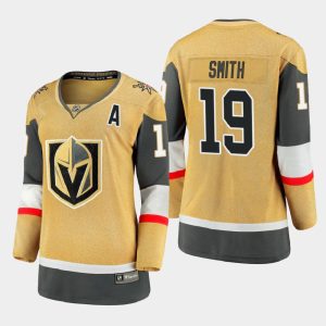 Gorgeous Vegas Golden Knights #19 Reilly Smith Women 2020 21 Player Alternate Stitched NHL Jersey Gold